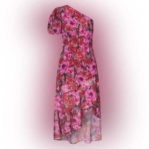 Showpo CLABELLE MIDI DRESS ONE SHOULDER RUFFLE TULIP HEM | 10 NWT - Picture 15 of 15